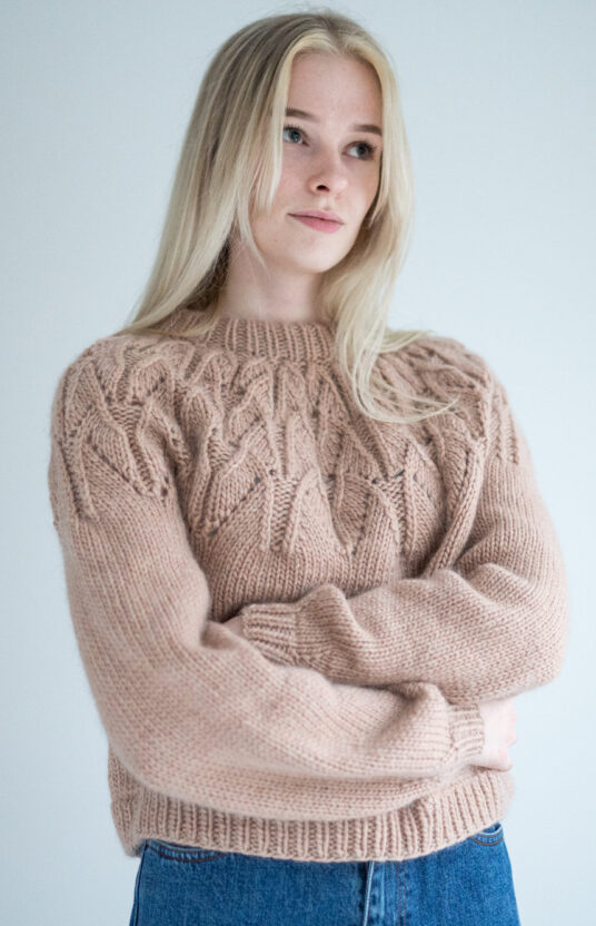 Knit sweater pattern women lace pattern