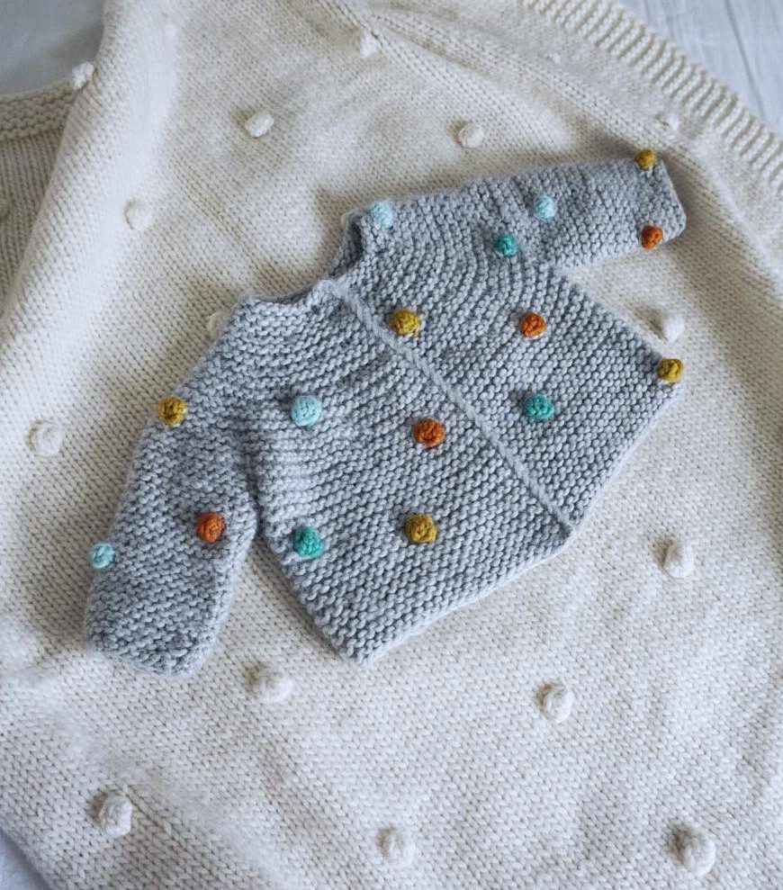 29689-Baby-popcorn-jacket-kit - HipKnitShop Baby sweater