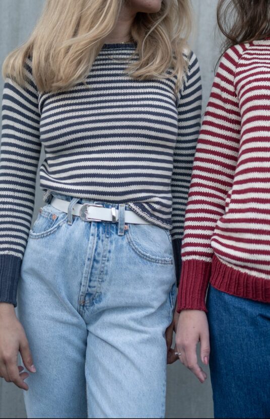 Knitting pattern sweater cotton stripes