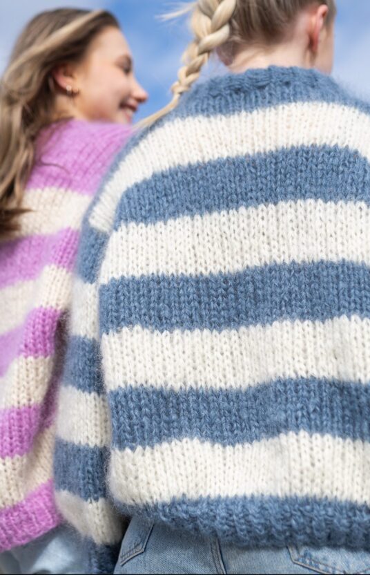 Women's striped knit sweater