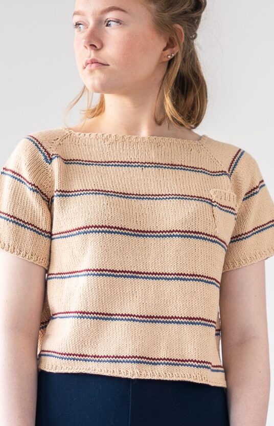 Knitting pattern for a cotton t-shirt