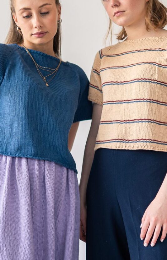Knitting pattern for a cotton t-shirt