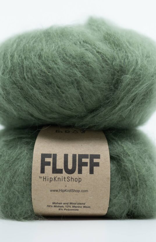 Olive green mohair yarn