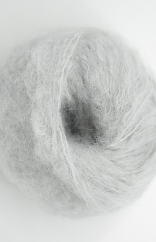 light gray mohair
