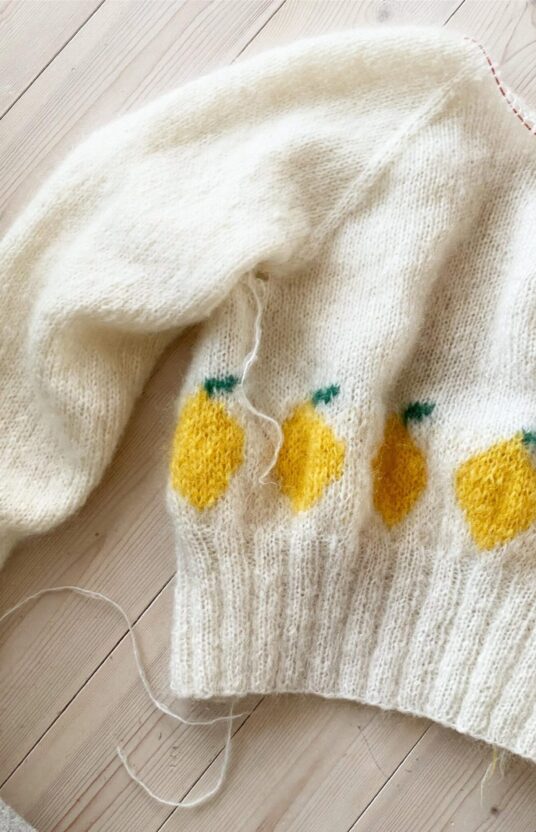 fruit knit cardigan