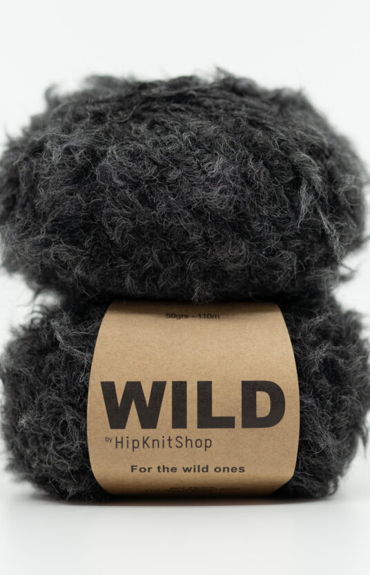 fluffy fur yarn gray