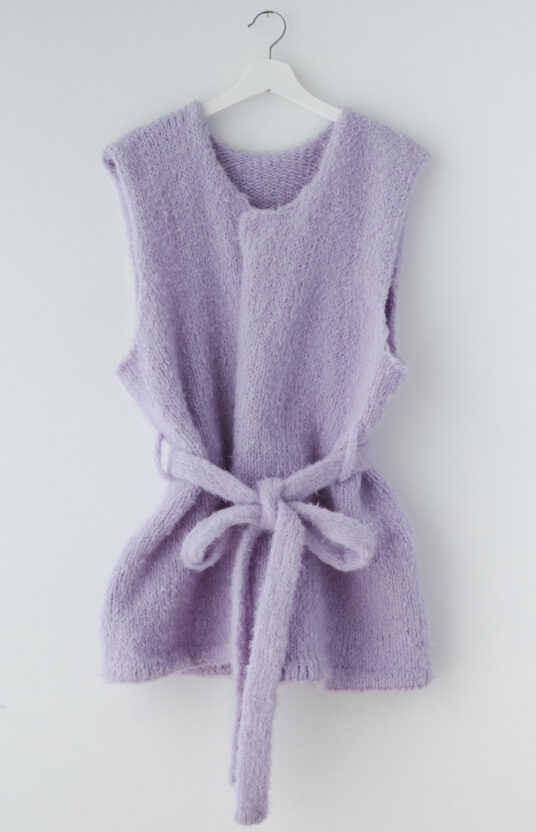 Vest with belt for women, pattern, Wild Wool