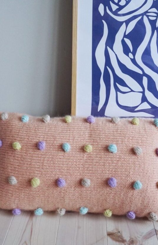 Knitting pattern pillow popcorn