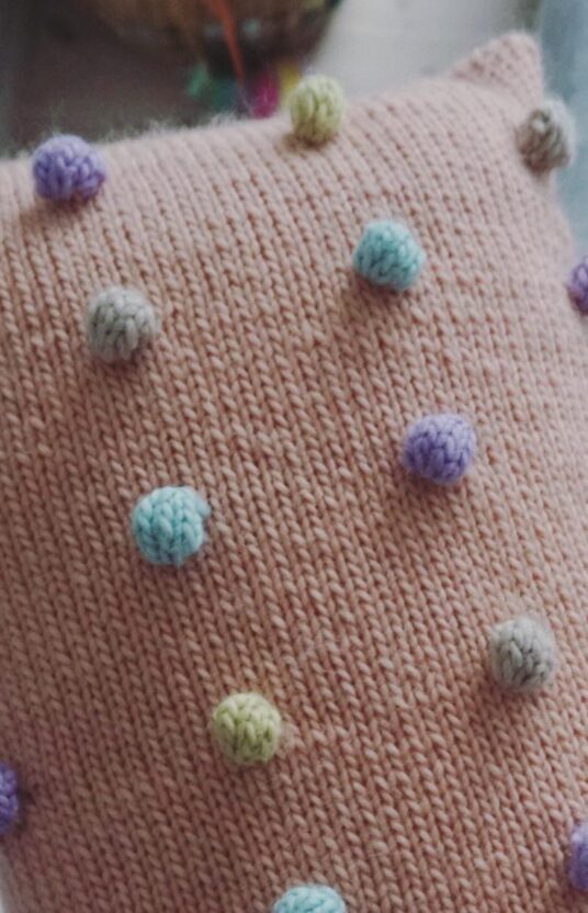 Knitting pattern pillow popcorn