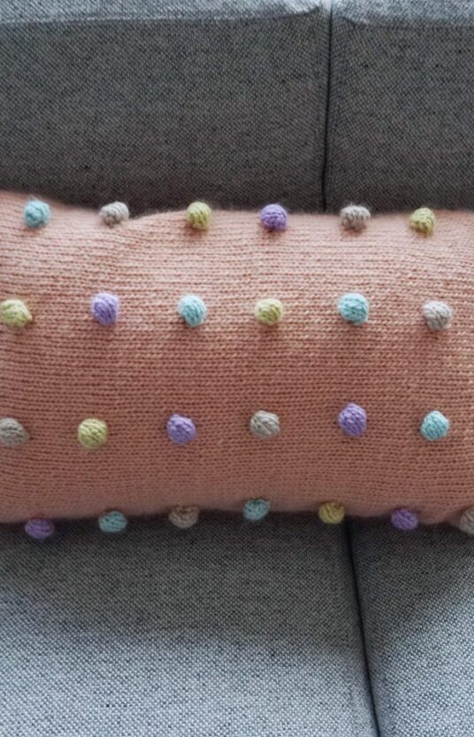 Knitting pattern pillow popcorn