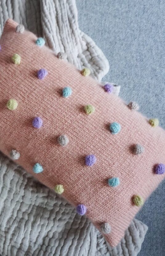 Knitting pattern pillow popcorn