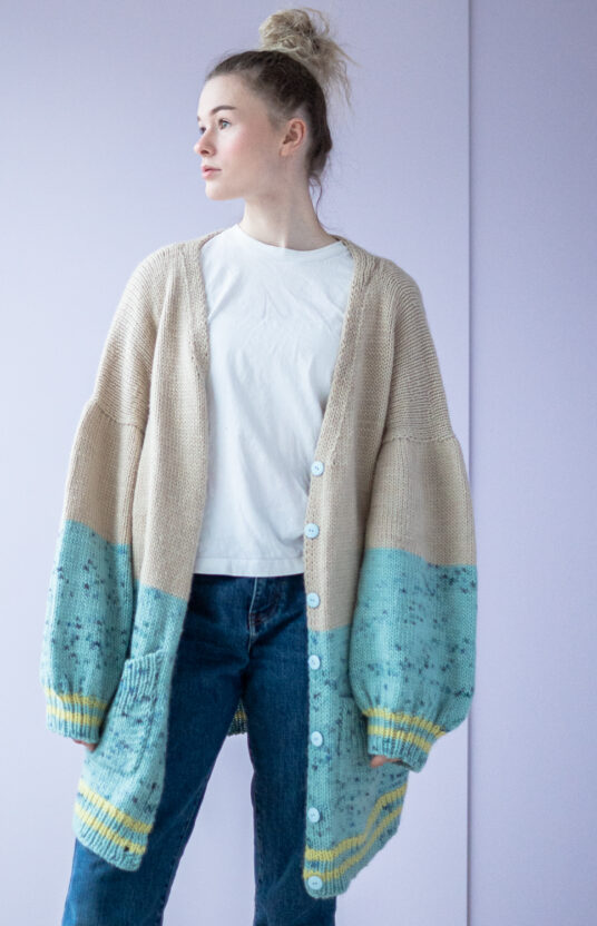 Long jacket knitting pattern women