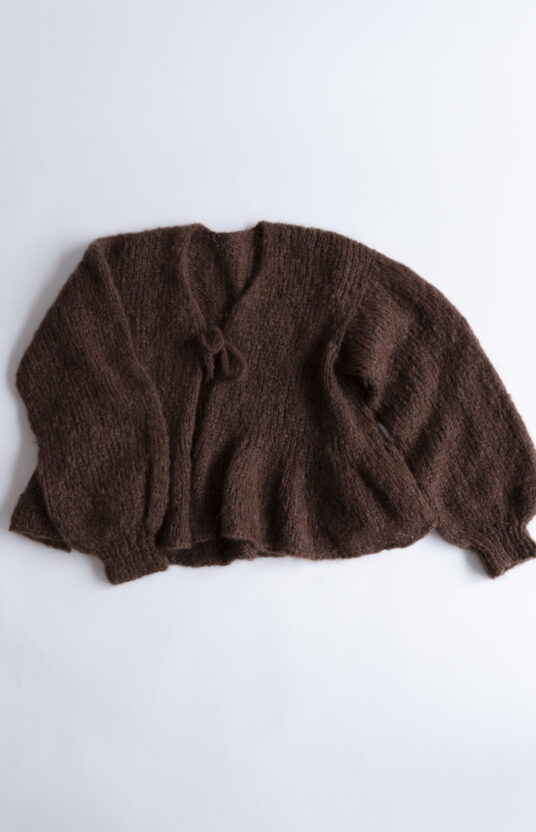 Cardigans with ruffles and drawstrings, Women's cardigan knitting pattern, Mohair knitted cardigan