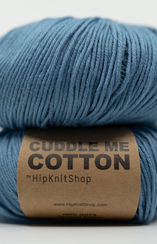Blue colored organic cotton yarn online store