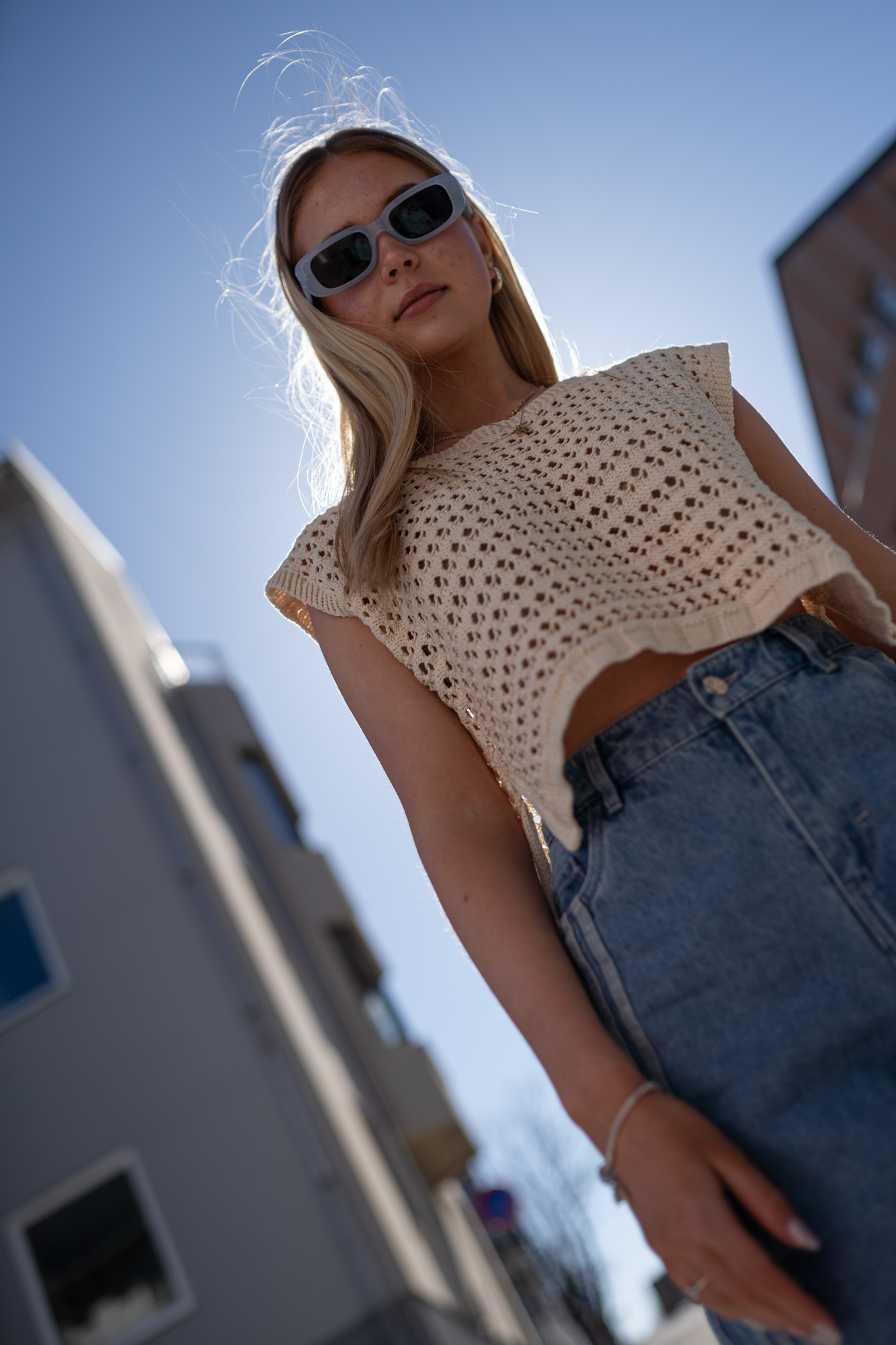 Mindy top knitting pattern - HipKnitShop knitted top pattern cotton yarn knitting patterns