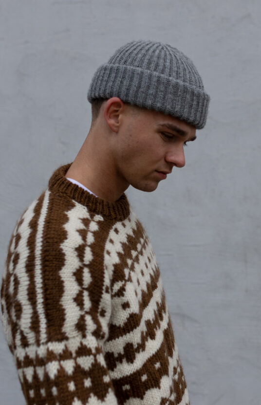 Men's popover knitting pattern