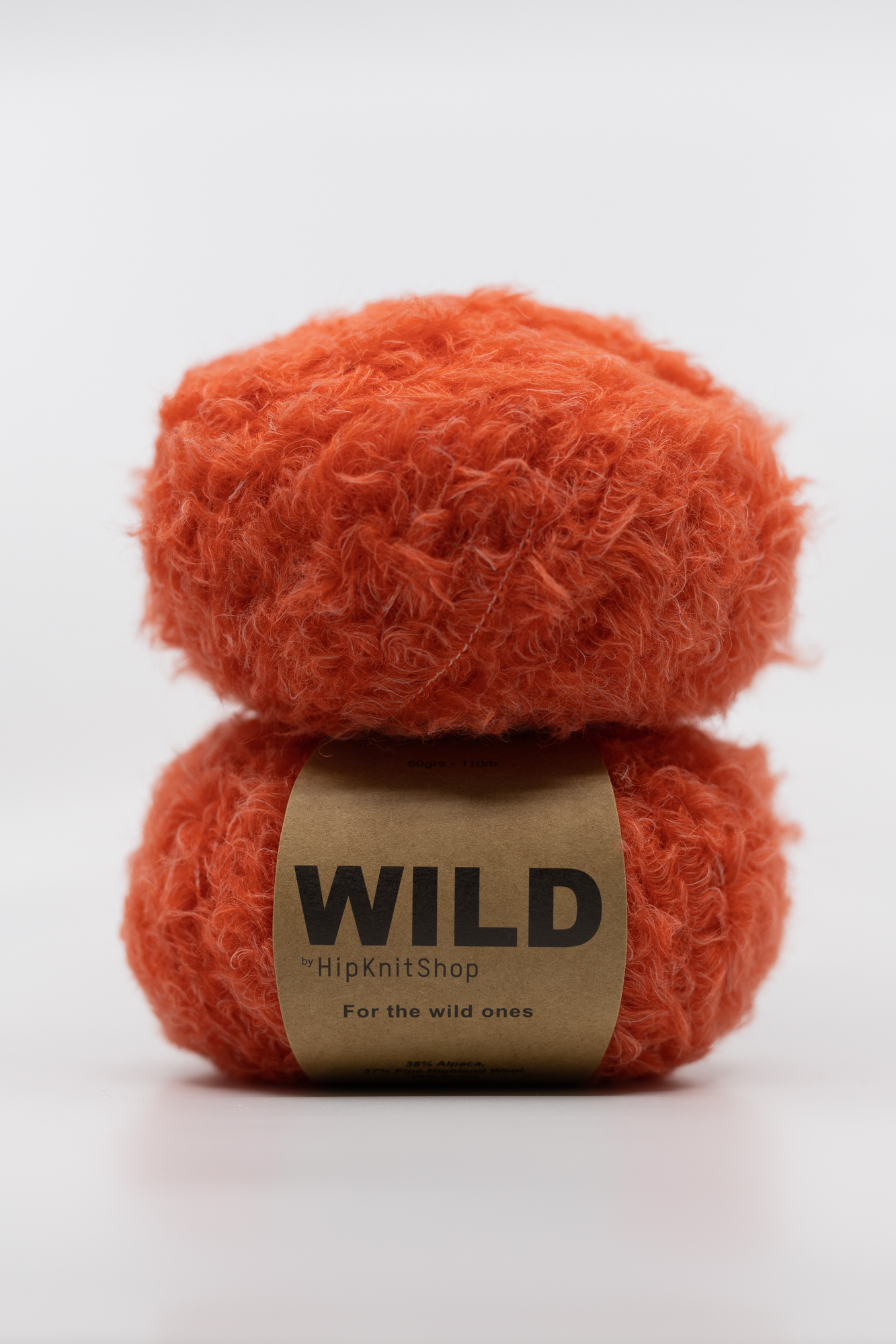wild red furry yarn - HipKnitShop wild wool yarn