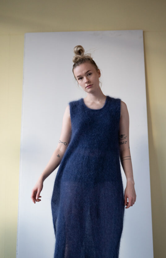 Knitted dress long lacing Ganni inspired dress knit