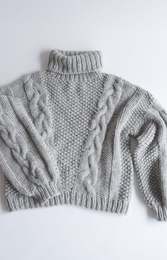 Chunky knit sweater women's pattern