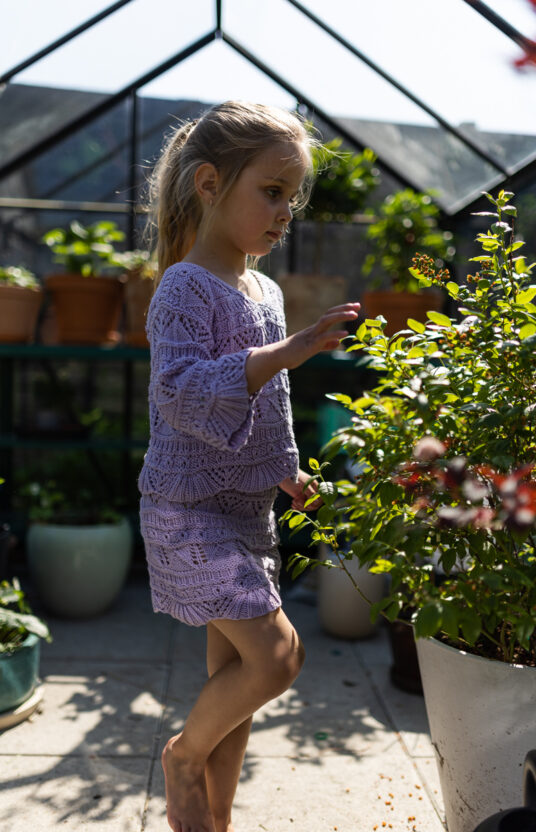 knitting pattern sweater kids in cotton with structure