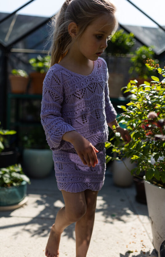 knitting pattern sweater kids in cotton with structure