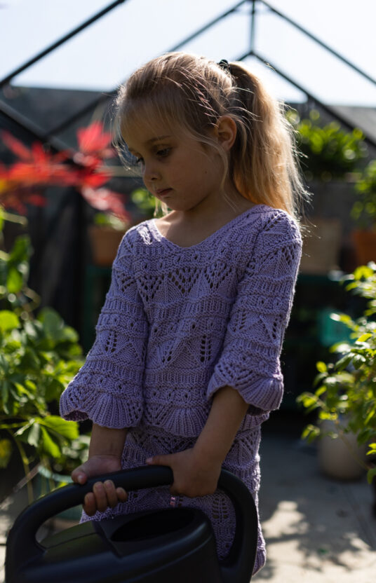 knitting pattern sweater kids in cotton with structure
