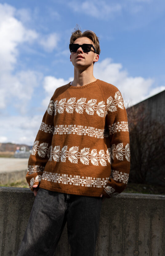 Men's merino wool knit sweater