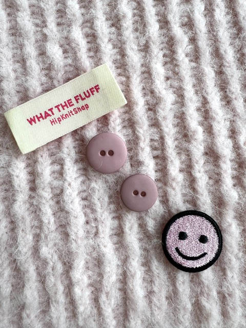 Blush matte plastic button