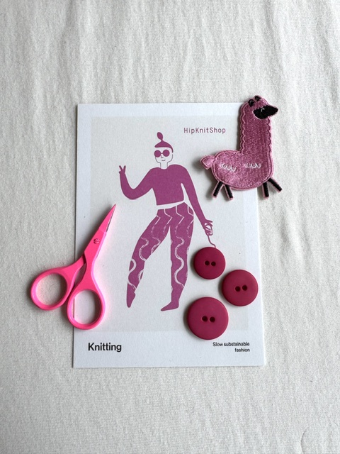 Pink matte plastic button