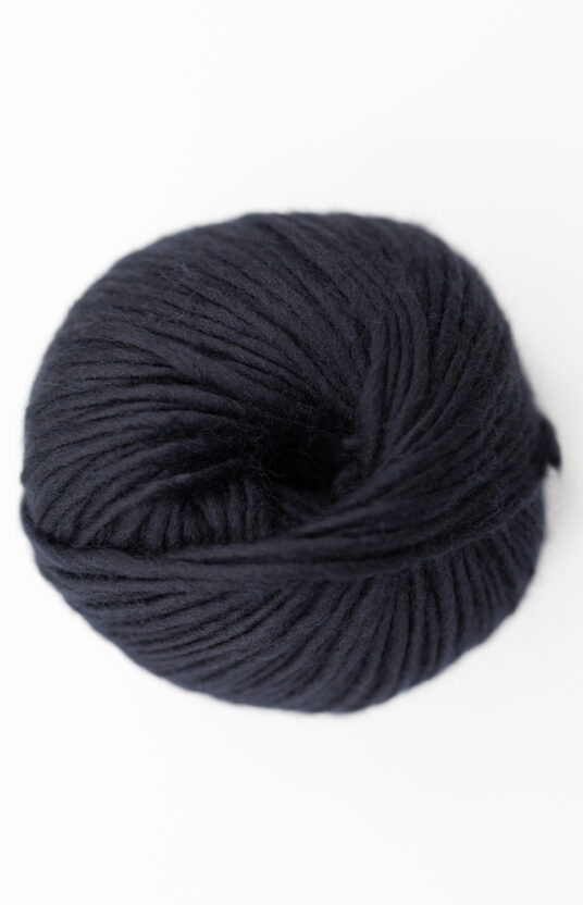 Thick yarn. Black wool yarn for knitting with thick needles. Pure wool, non-itchy wool, dark color, hip wool