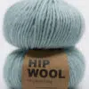 garn strikk lyse isblå farge for strikk på tykke pinner. ren ull kløfri ull mint garn hip wool