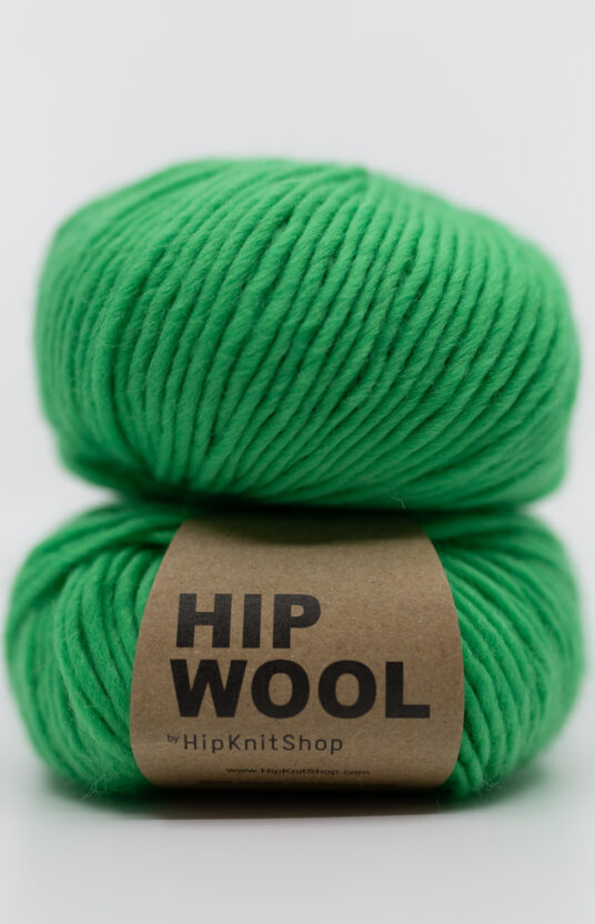 Bright green yarn. Wool yarn for knitting with thick needles. Pure wool, itch-free wool, jelly bean green yarn, Hip Wool