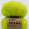 kiwi farget garn. Ullgarn for strikk på tykke pinner. ren ull kløfri ull neon lys grønn garn hip wool