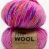 håndfarget garn fargerikt ullgarn knall rosa hip wool nettbutikk