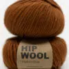brunt tykt fargerikt nettbutikk Hip Wool kastanjefarget mulesingfri dyrevennlig garn