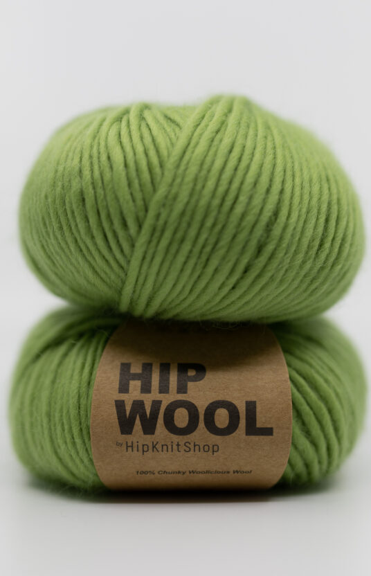 Yarn in green for knitting. Colorful wool yarn for sweaters and jackets. Itch-free RWS merino wool yarn