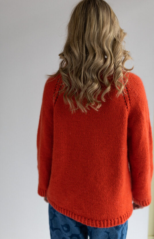 Knitted sweater high neck raglan knitting pattern simple sweater warm cozy sweater Hip Wool