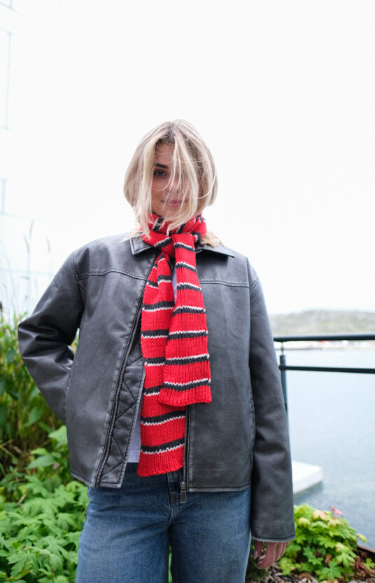 Simple rib knit scarf thin scarf knitting pattern women merino knit inspiration accessories Christmas gift knitting