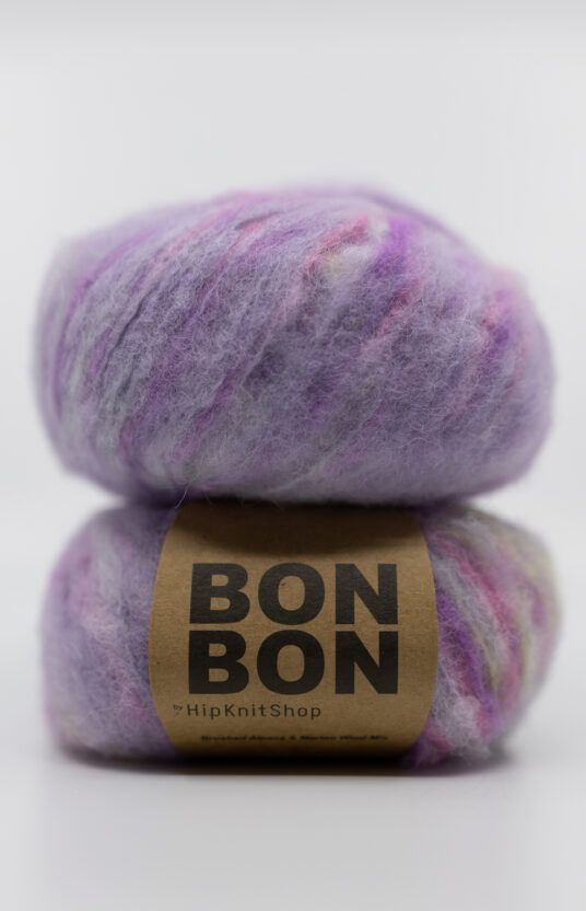 purple hand-dyed yarn bonbon