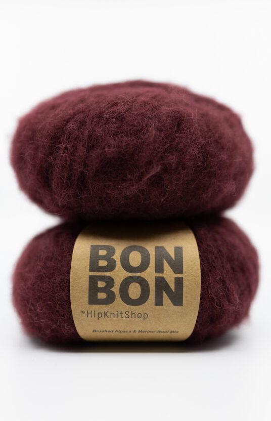 brushed alpaca yarn burgundy red color soft yarn