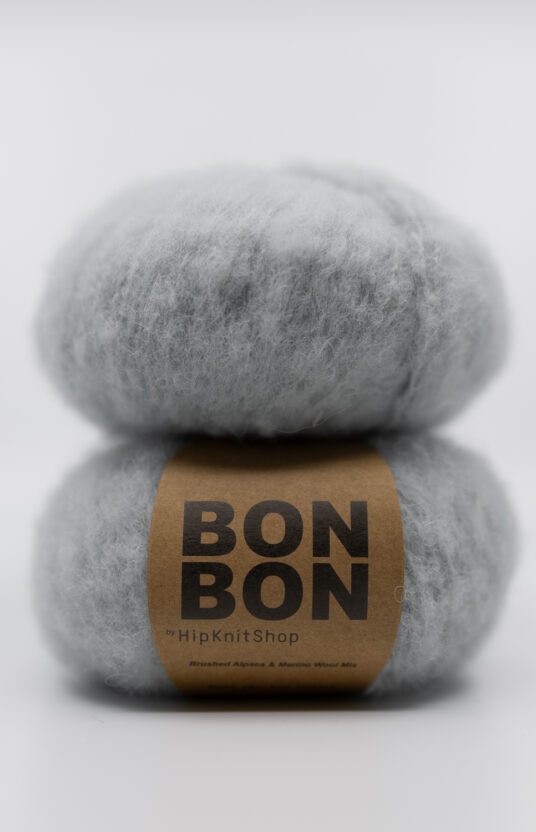 light gray brushed alpaca yarn