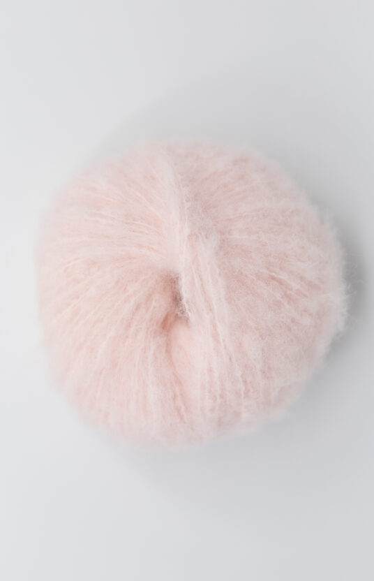 light pink brushed alpaca yarn bonbon