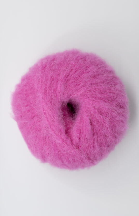 bright pink yarn brushed alpaca bonbon