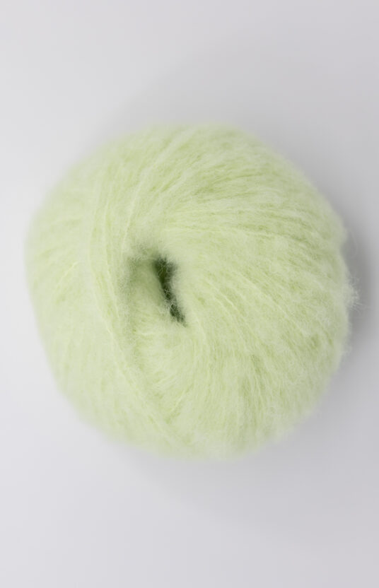 brushed alpaca bonbon light green pear color sorbet pastel green