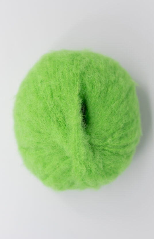bright green yarn brushed alpaca bonbon