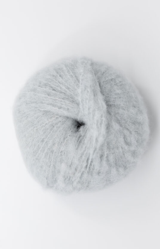light gray brushed alpaca yarn