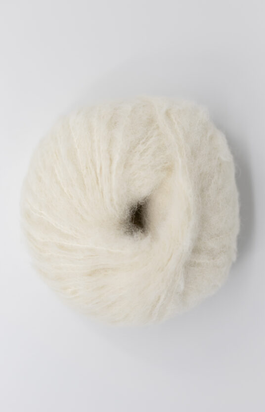 brushed alpaca white bonbon
