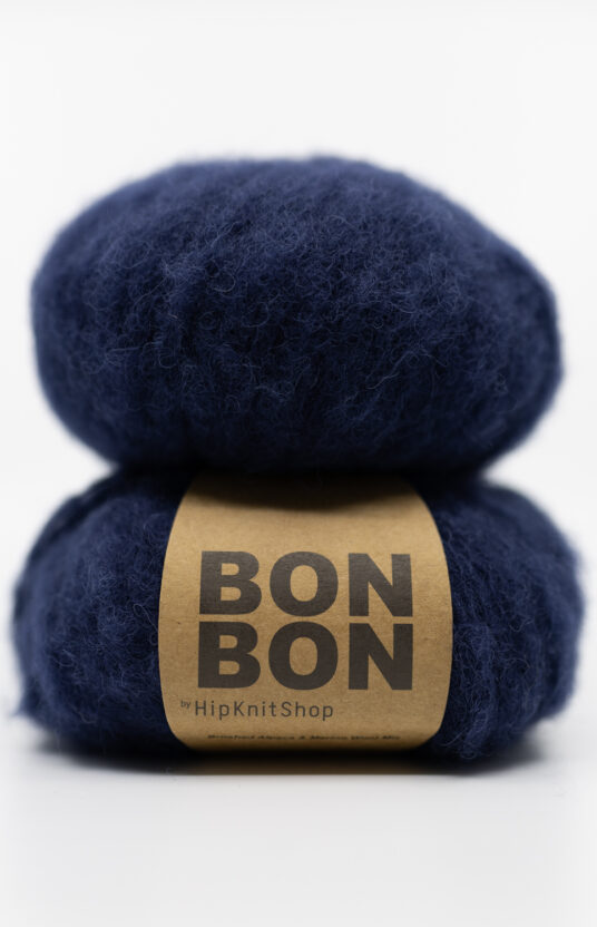 brushed alpaca yarn dark blue bonbon soft yarn
