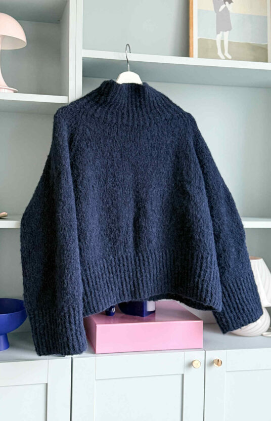 Knitted sweater women high neck brushed alpaca cozy sweater popular knit women
