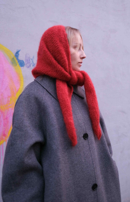 Knitting pattern shawl knitted hood pattern juicy scarf hoodie woman fluff mohair